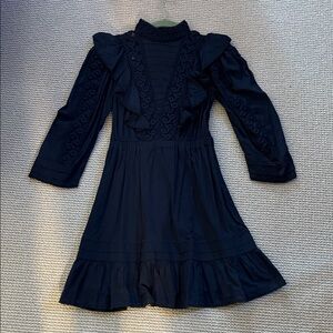 Sea New York Navy Ruffled Mini Dress